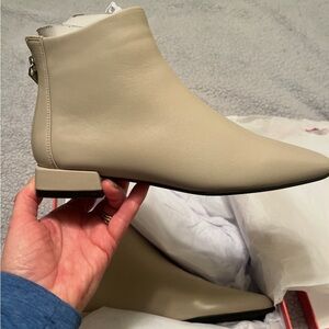 Vaneli Beige Ankle Booties